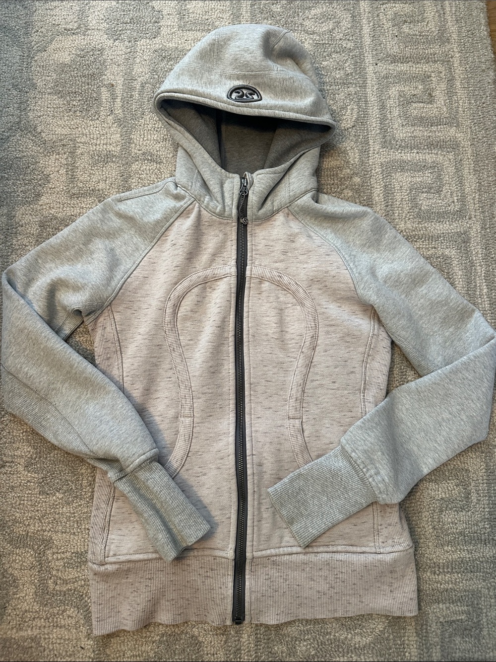 Lululemon Grey & Purple Full-Zip Scuba Hoodie| Size 6